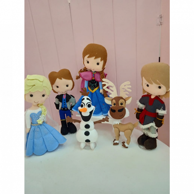 Princesa Elsa da Turma Frozen em Feltro