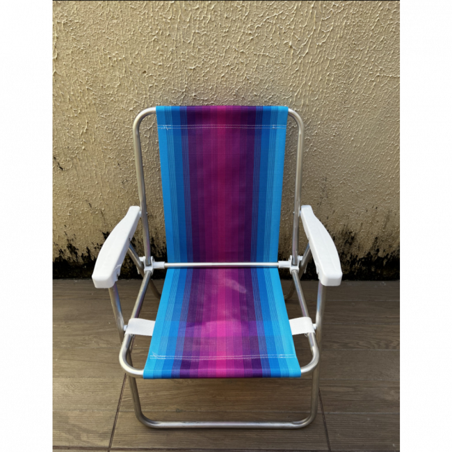 Cadeira de praia adulto azul com lilás (pool party)