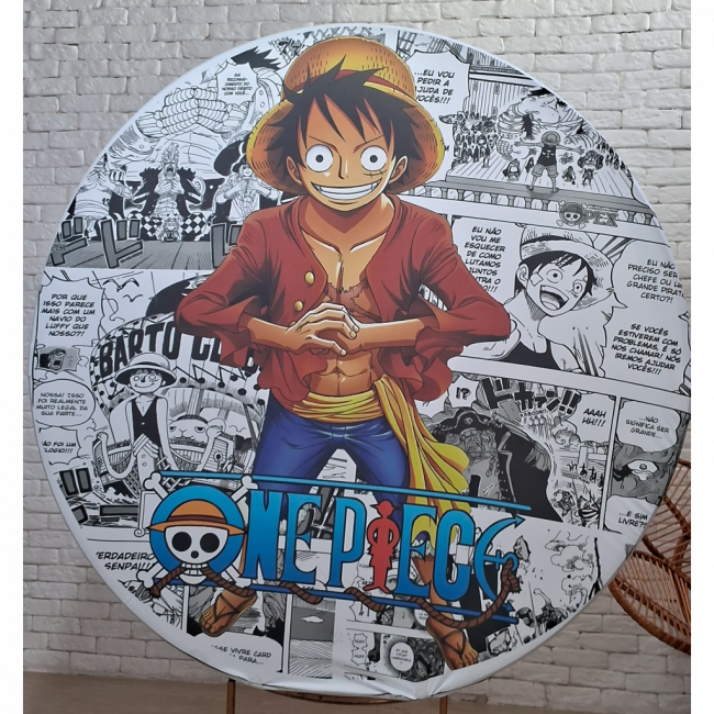 Capa painel redondo One Piece 1,5m