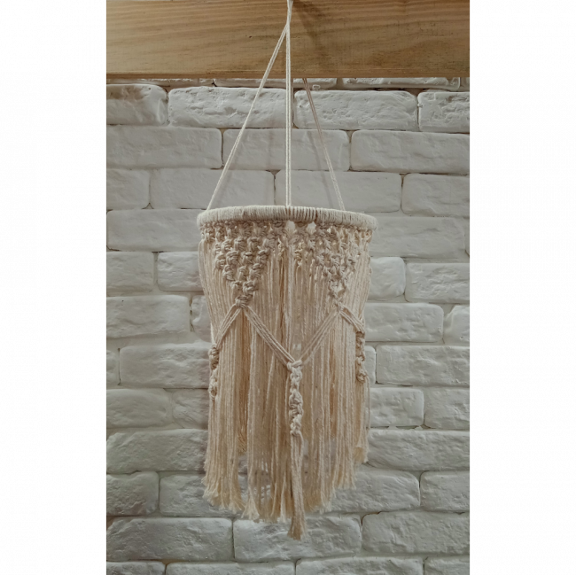 Luminária pendente macramé boho