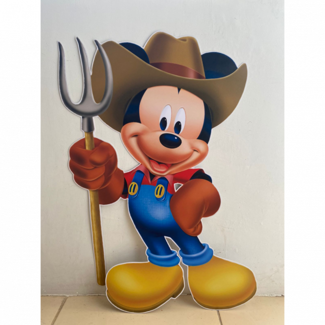 Mickey fazendeiro em PVC