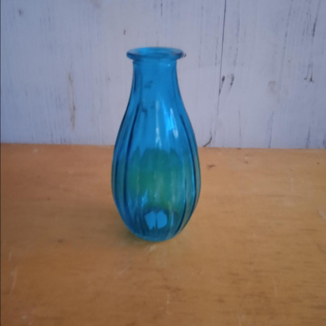 Mini vaso garrafinha azul