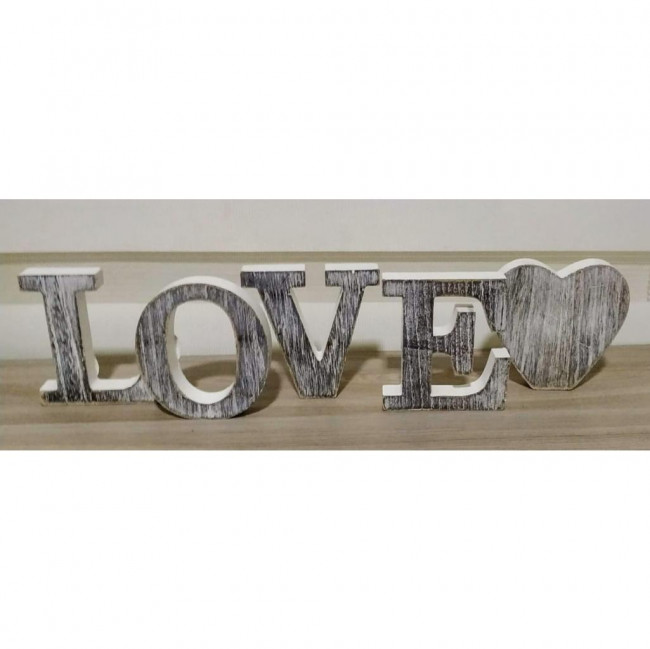 LETRAS EM MDF LOVE + CORAÇÃO