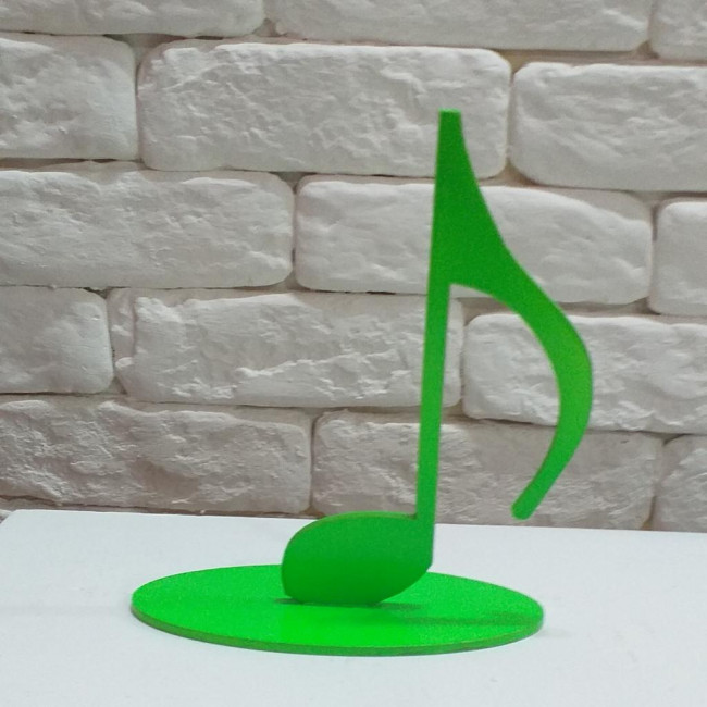 Nota musical verde neon