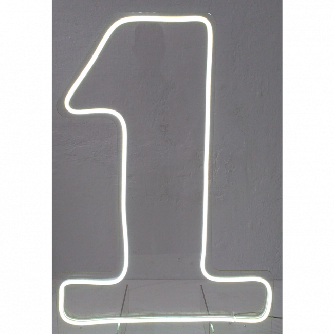 Número 1 neon 60x36cm