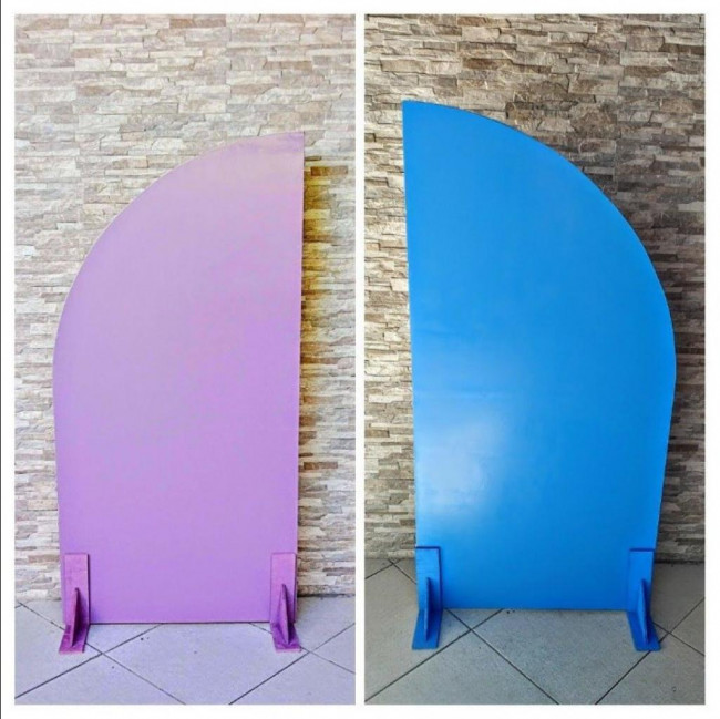 Painel meia lua azul / roxo 1,60x80