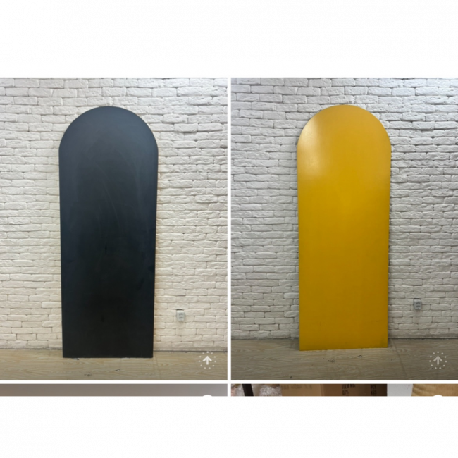 Painel romano preto / amarelo 2,10x80