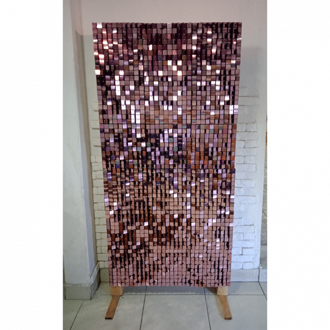 Painel shimmer 1,90x0,90 rosé