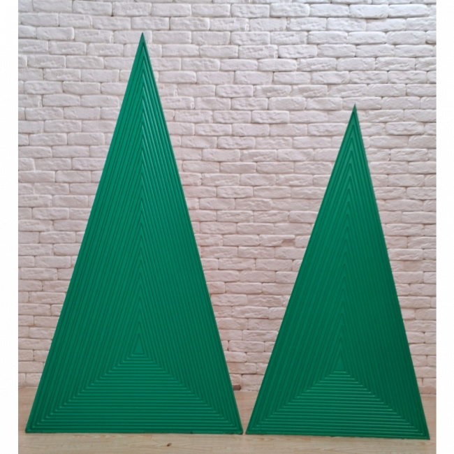 Painel triangular frisado Verde G (Natal) 1,80x1,00