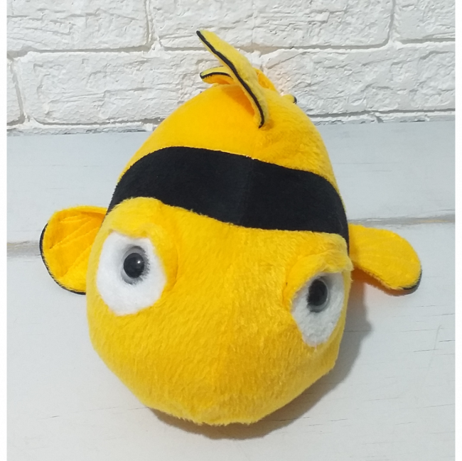 PEIXE AMARELO E PRETO PLUSH