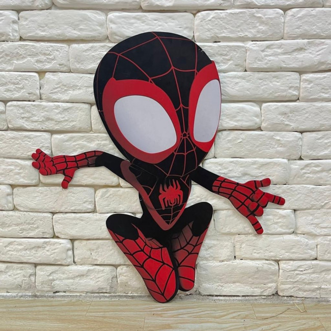 PVC HOMEM ARANHA CUTE PRETO 60x60CM