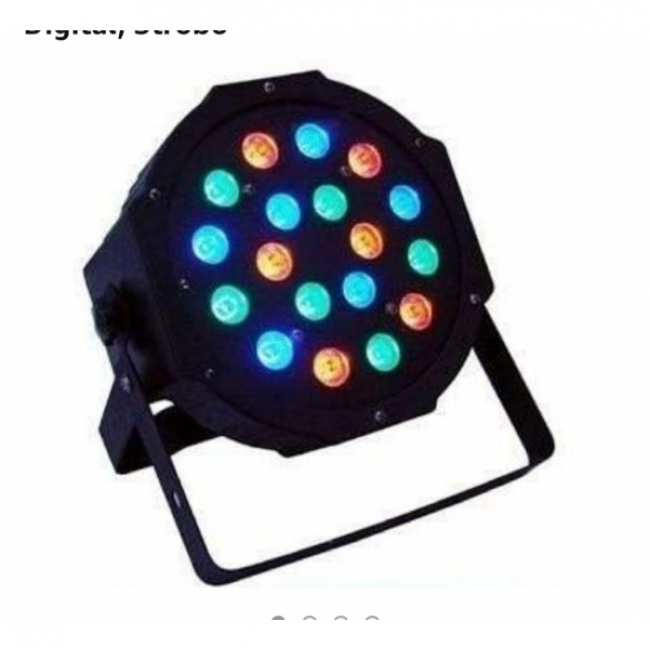 REFLETOR LUZ LED CORES 18leds RGB