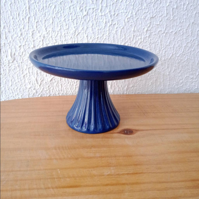 Suporte cerâmica azul marinho M