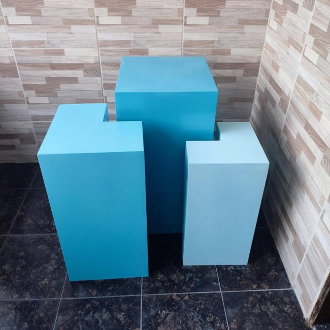 Trio de cubos azul 80 x 40 x 40 / 70x35 / 60x30