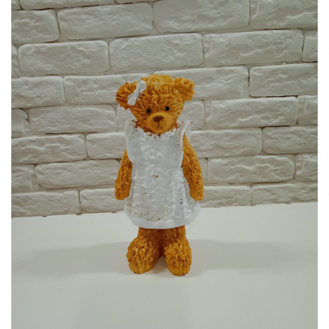 URSO RESINA 18CM MENINA