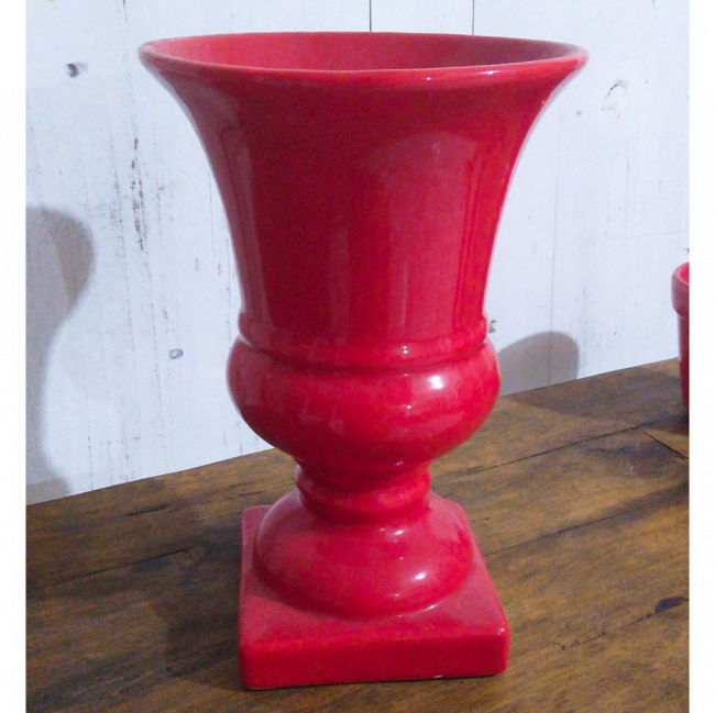 VASO CERAMICA VERMELHO 29x19,5