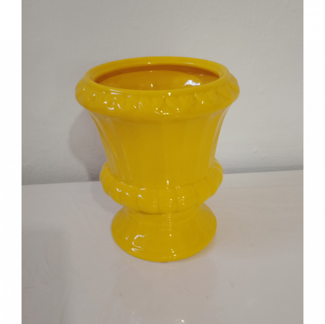 VASO CERAMICA AMARELO 20x13