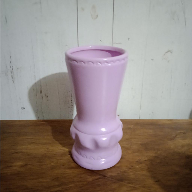 Vaso cerâmica lilás candy 22x11