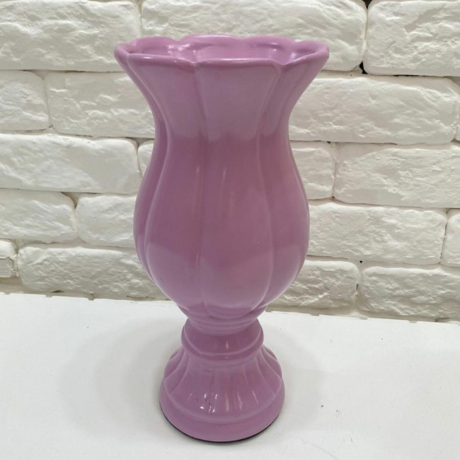 Vaso Cerâmica lilás 27cm