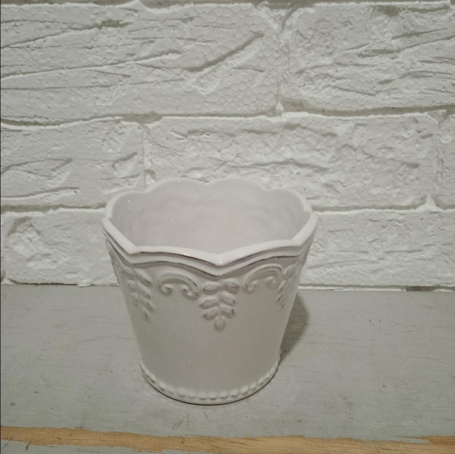 VASO CERAMICA PROVENÇAL BRANCO M