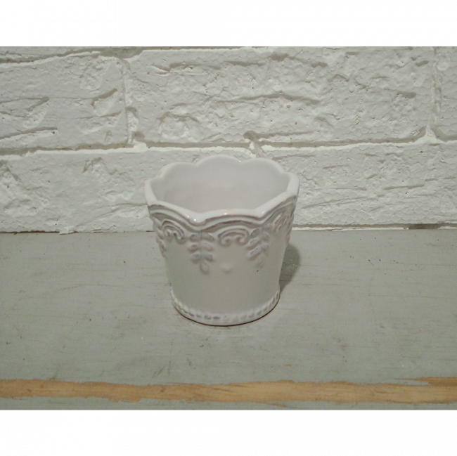 VASO CERAMICA PROVENÇAL BRANCO P