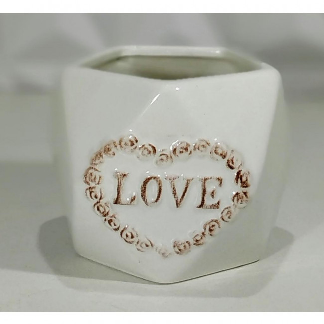 VASO DE PORCELANA LOVE