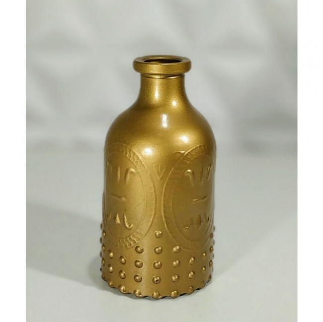 VASINHO DECORATIVO EM VIDRO DOURADO 12CM