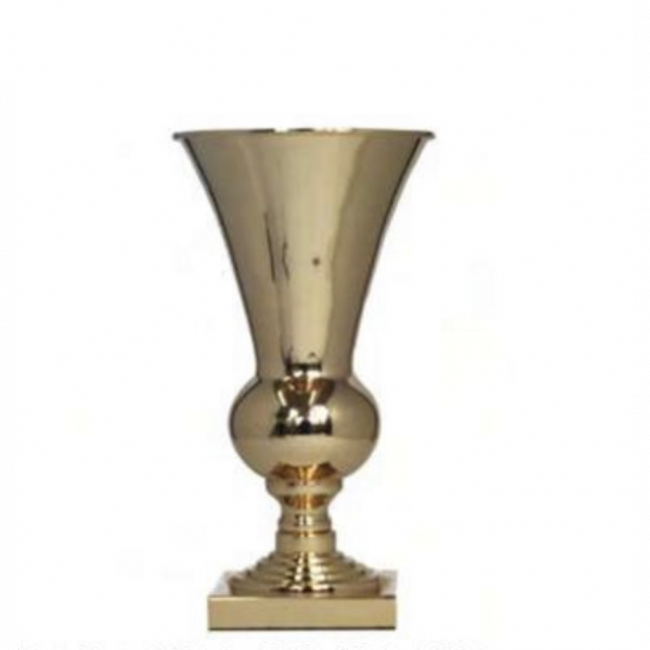 Vaso dourado metal 30x17