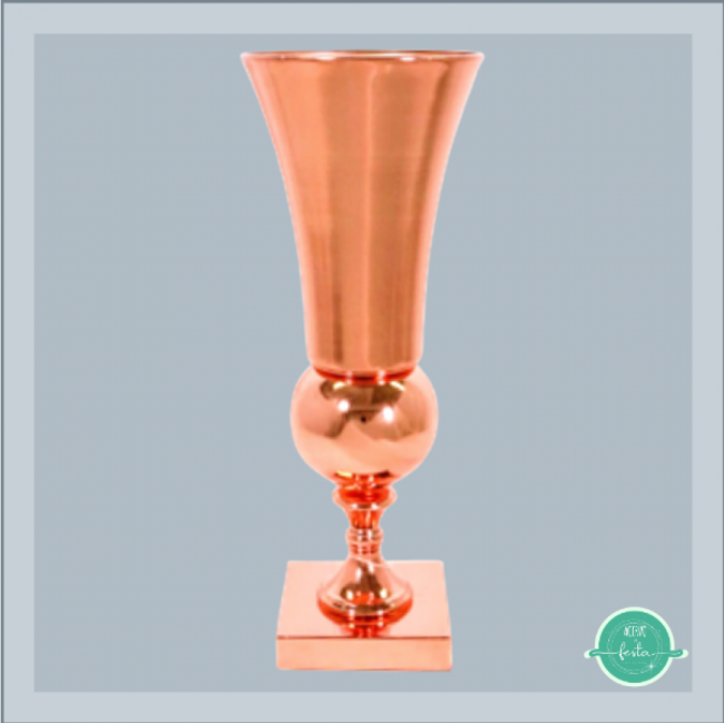 VASO METAL ROSÉ 44x19 (com pontos de oxidação)