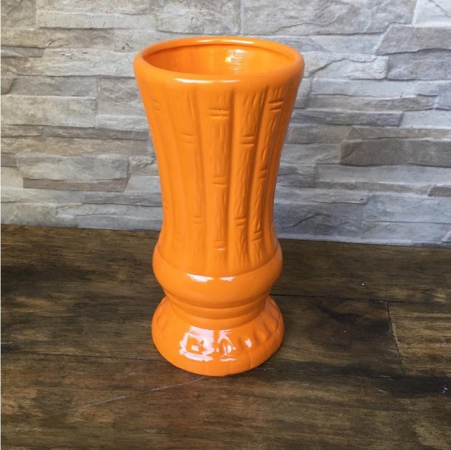 VASO PORCELANA LARANJA 22x10