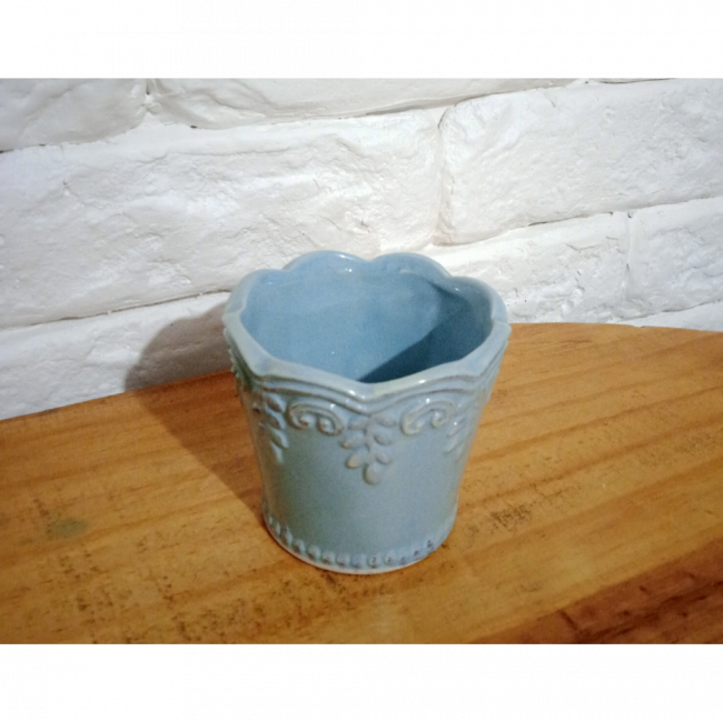 VASO PROVENÇAL CERAMICA AZUL P