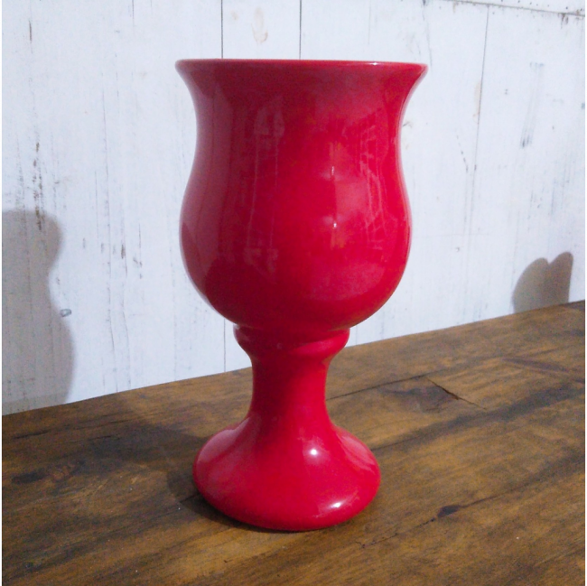 VASO TAÇA OVAL VERMELHO