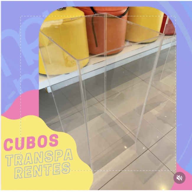 Cubo acrílico Médio M