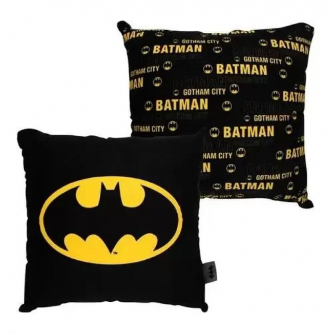 Almofada Fibra Veludo Batman Tipografia-