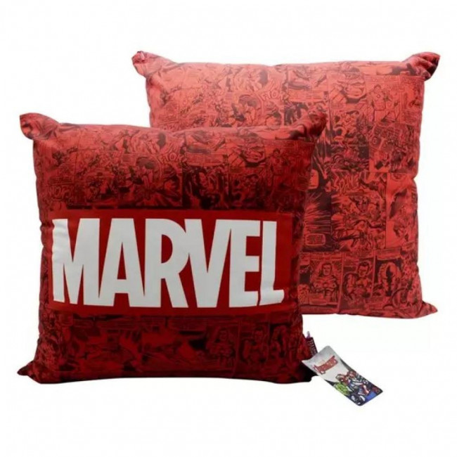 Almofada Marvel Logo Vermelha Veludo