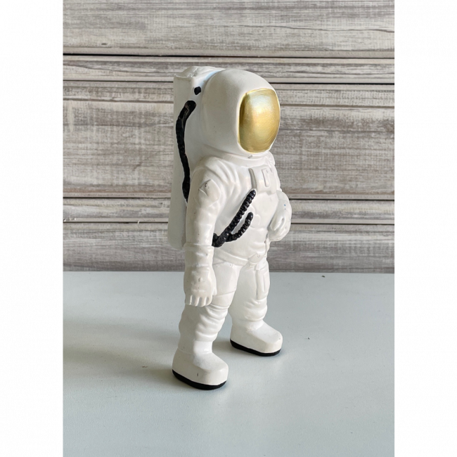 Astronauta Resina Branco/Preto 17cm