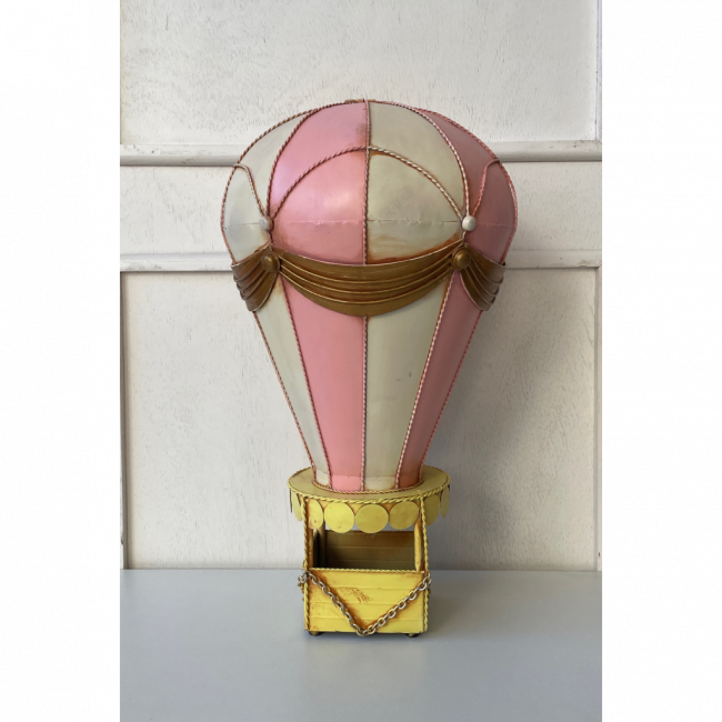 Balão Vintage Metal Rosa bb/Dourado G