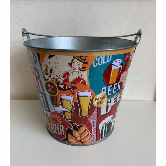 Balde Metal Beer Colorido 7lt