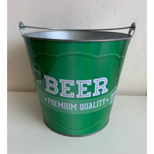 Balde Metal Beer Verde 7lt