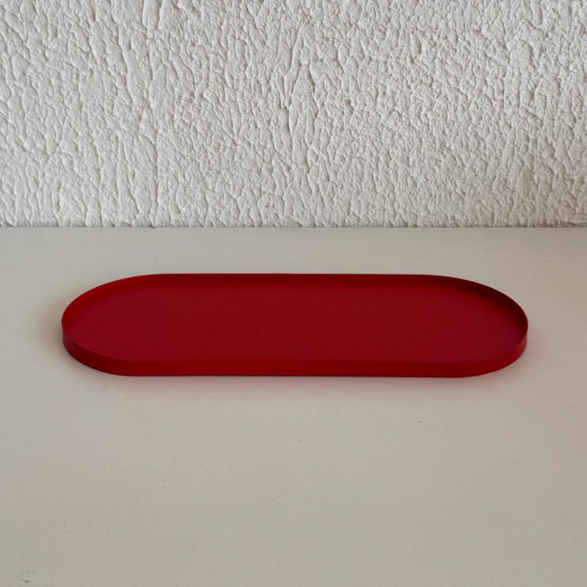 Bandeja Mood Metal Oval Vermelho / 70568