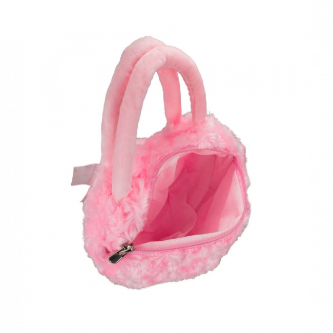 Bolsa Rosa Pelúcia Cachorro Poodle-JJ-SR9001-FM