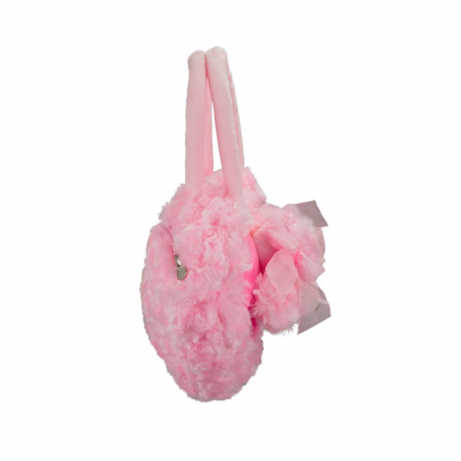 Bolsa Rosa Pelúcia Cachorro Poodle-JJ-SR9001-FM