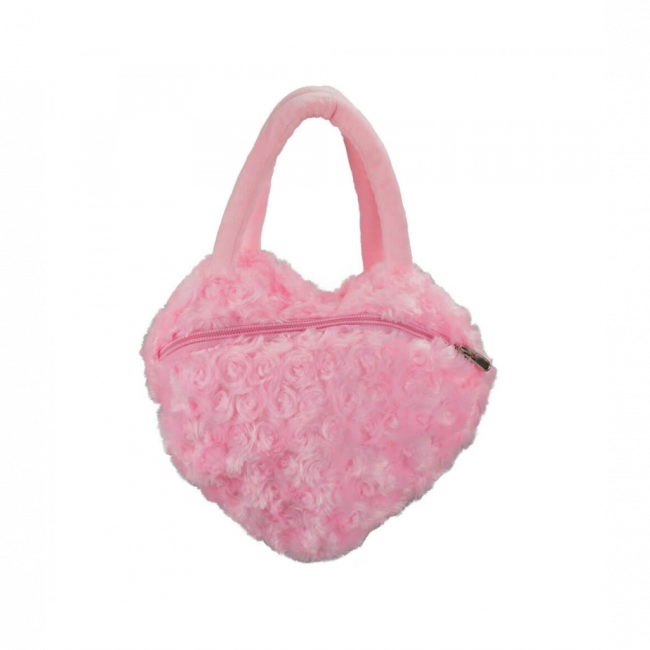 Bolsa Rosa Pelúcia Cachorro Poodle-JJ-SR9001-FM