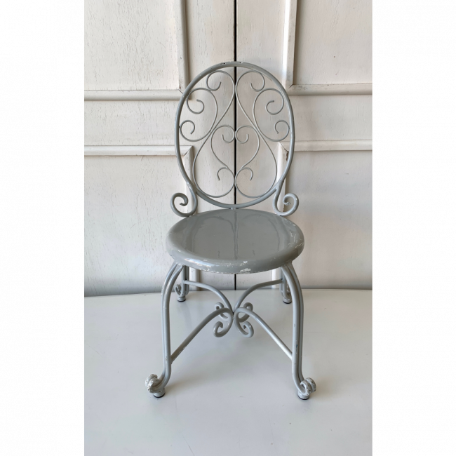 Cadeira Ferro Decorativa Cinza
