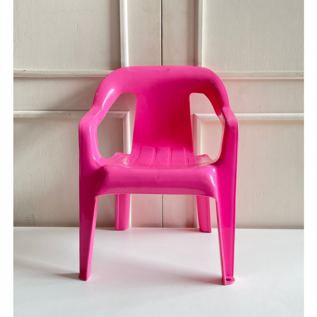 Cadeira Plástico Infantil Rosa