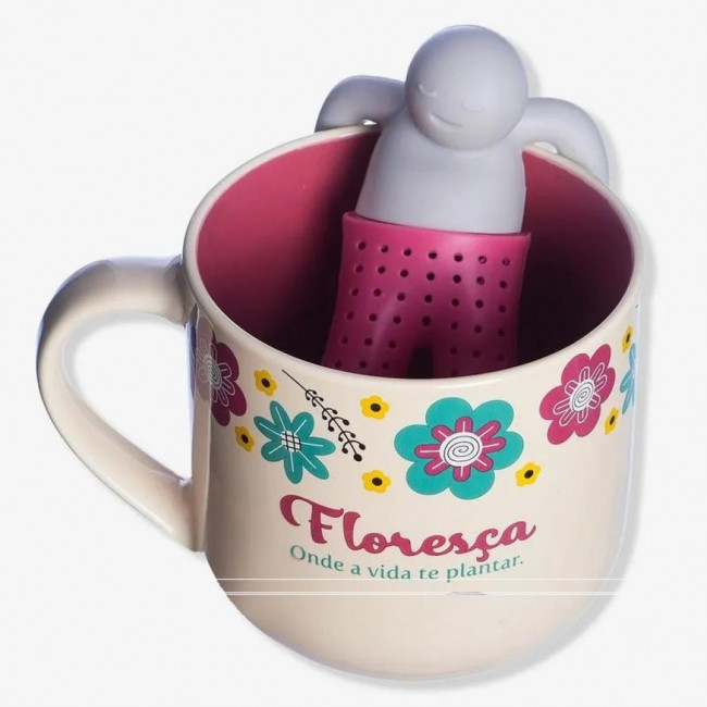 CANECA COM INFUSOR AMIGAS FLORESÇA 350ML– 10025683