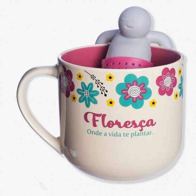 CANECA COM INFUSOR AMIGAS FLORESÇA 350ML– 10025683