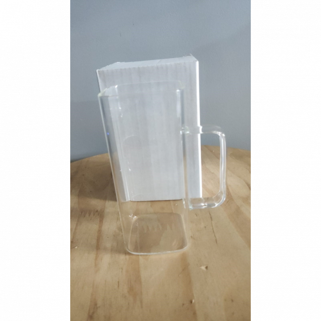 Copo Vidro Transparente Detalhe Alça 400ML- 135640