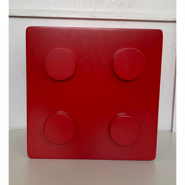 Cubo Lego Quadrado Vermelho