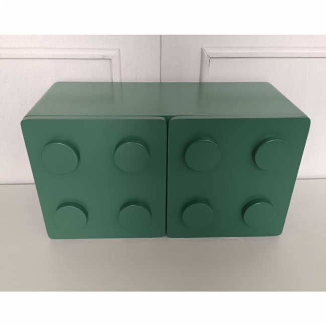 Cubo Lego Retangular Verde